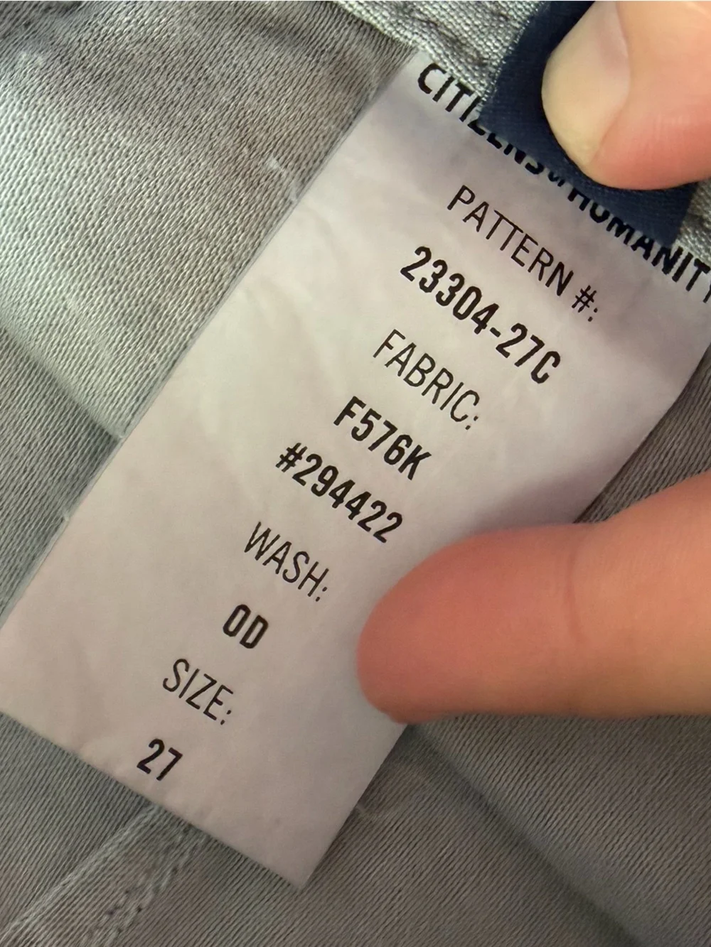 Citizens of humanity nwot Winslow Utility Trousers gray cotton pants